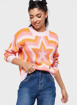 Star Intarsia Sweater