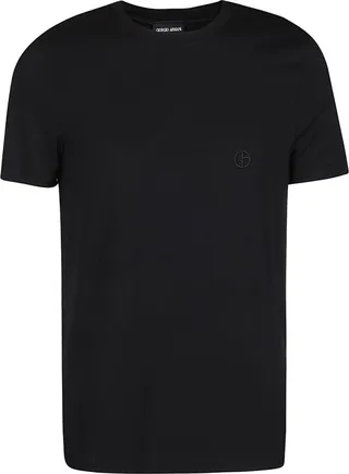 Giorgio Armani Logo Embroidered Crewneck T-Shirt