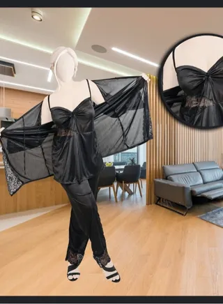 Women's 3 pcs Silk Nighty Nightsuit For Womens 