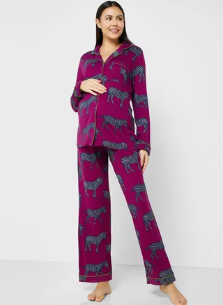 Printed Shirt & Pyjama Set 
