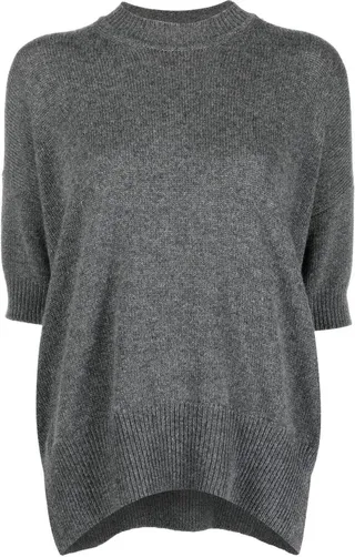 Short-Sleeve Cashmere Top