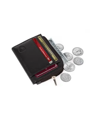 Slim Wallet for Women with Coin Purse and Credit Card Holder  RFID Protection Black 
