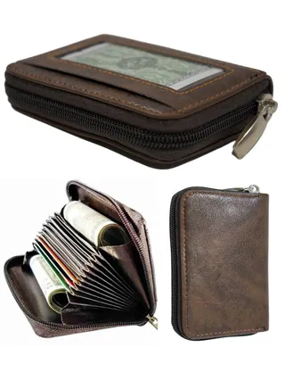 Pu leather unisex zip credit cards and money light wallet 