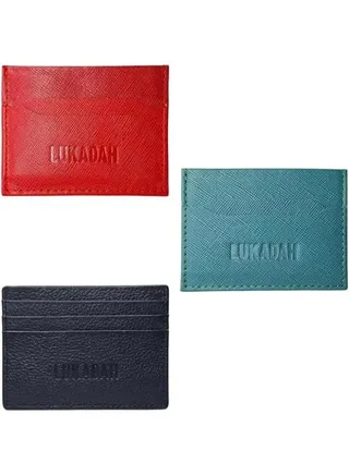 Premium Quality Genuine Leather Ultra Slim Leather Card Holder-Credit Card Holder-Stylish Premium Leather-Handmade Leather-Professional Business Card Holder (3 x Card Holder Ultra Thin) 