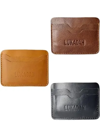 Premium Quality Genuine Leather Ultra Slim Leather Card Holder-Credit Card Holder-Stylish Premium Leather-Handmade Leather-Professional Business Card Holder (Pack of 3-Card Holder) 