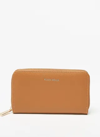 Solid Zip Around Wallet By Shoexpress