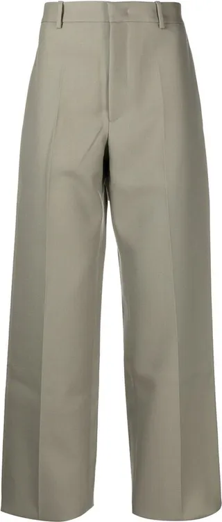 Straight-Leg Cut Trousers