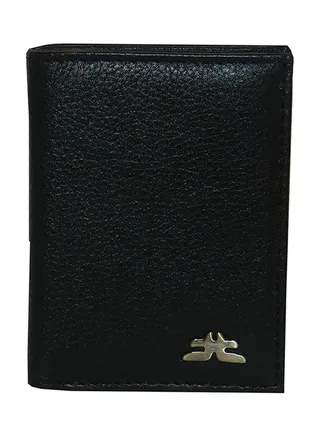 Leather Bi-Fold Wallet Black 