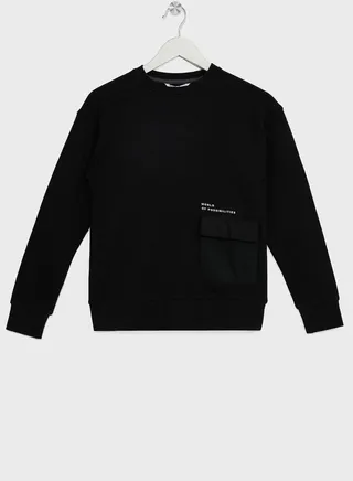 Kids Essential Front Pocket Sweatshirt 