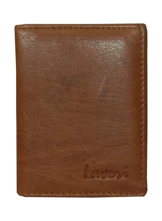 Bi-Fold Leather Card Holder Tan 