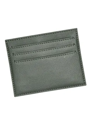 PU Top Open Slim Card Holder Green 