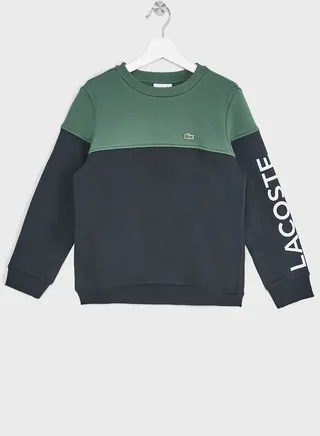Kids Color Block Side Logo Sweatshirt 