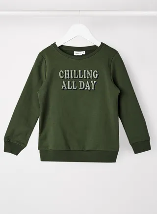 Infant Embroidered Text Sweatshirt 