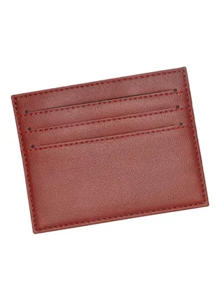 2 Sides Opening PU Slim Card Holder Brown 