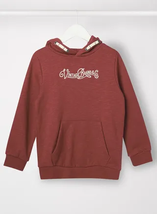 Kids Text Print Hoodie 