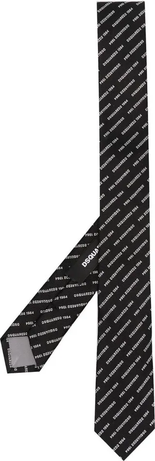 Silk Logo-Embroidered Tie