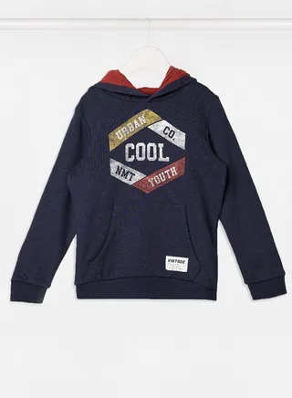 Kids Slogan Long Sleeve Hoodie 