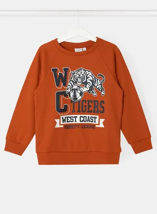 Kids Tigers Round Neck Sweatshirt 