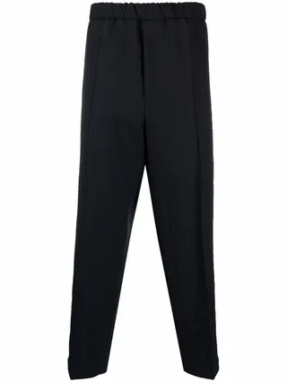 Straight Leg Cotton Trousers
