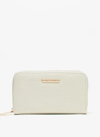 Textured Zip Around Wallet