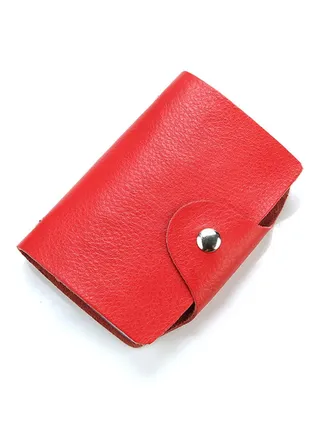 26 Slots Business ID Card Case Wine Red 