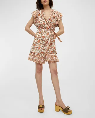 Mikhail Floral Mini Wrap Dress