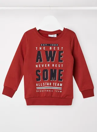 Kids Slogan Print Sweatshirt 