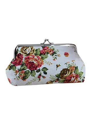 Flower Pattern Money Purse Multicolour 