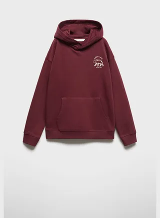 Kids Text Print Hoodie 