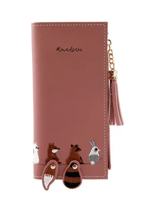 Ladies Long Design Fashion Wallet Brown 