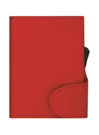 Genuine Leather RFID Protection Card Holder Rosso 