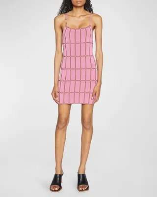Malha Script-Logo Knit Mini Dress