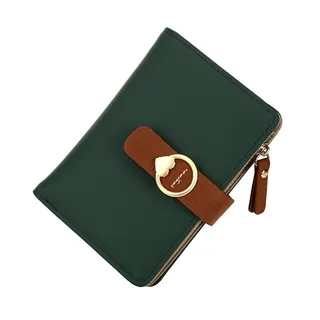 Small PU Leather Holder Wallet Green 