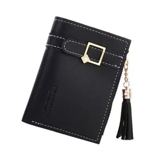 Fringed Easy To Carry Letter Card Bag Black 