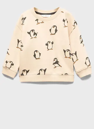 Kids Penguin Printed Sweatshirt 