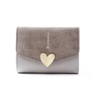 Small Fashion PU Wallet Grey 