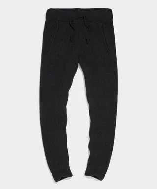 Recycled Cashmere Sweatpant in Charcoal