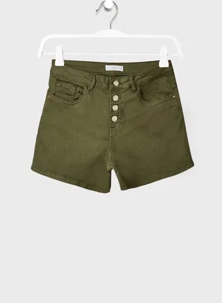 Youth Teen Buttoned Denim Shorts 