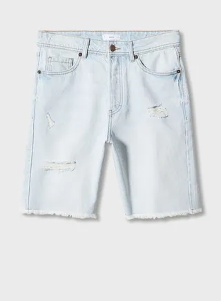 Youth Ripped Denim Shorts 