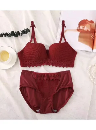 Women's Small Bra Underwear Lace 2 Piece Set 