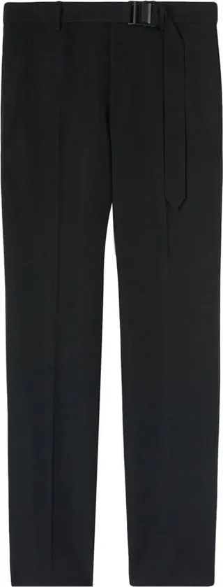 Belted Slim-Fit Trousers