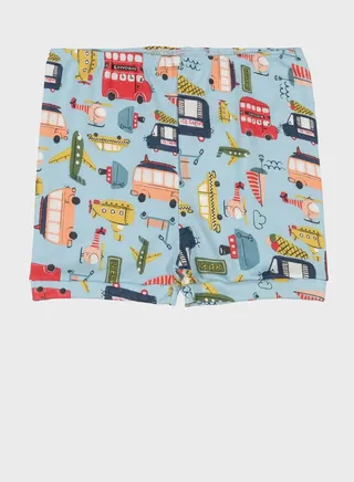 Infant Vehicles Print Shorts 