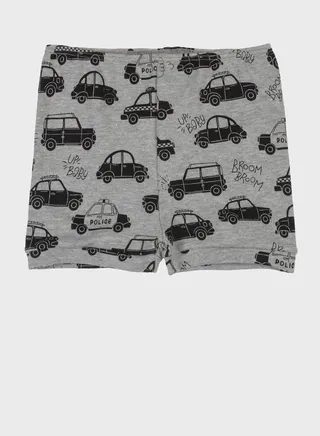 Infant Cars Print Shorts 