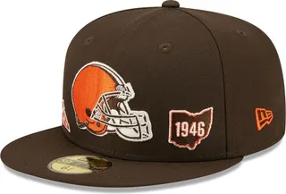 Men's New Era Brown Cleveland Browns Identity 59FIFTY Fitted Hat