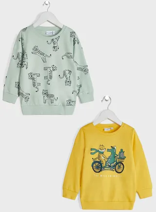 Kids 2 Pack Print Sweatshirt 