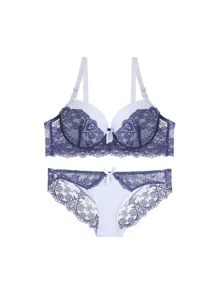 Comfy B C Cup Thin Cup Lace Bra Panty Set Women's Underwear Set . 