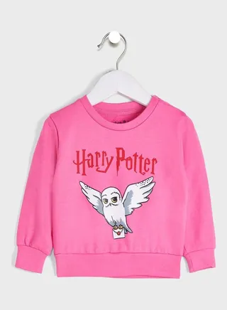 Youth Harry Potter Hedwig Sweatshirt Pink 