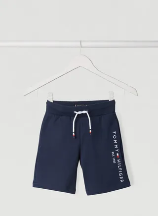 Kids Essential Sweat Shorts Navy/White/Red 