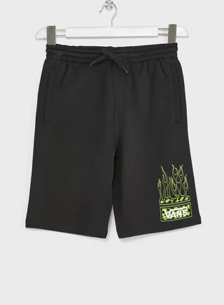Youth Neon Flames Fleece Shorts 