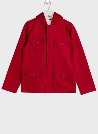 Boys Hoodie Neck Cargo Jacket